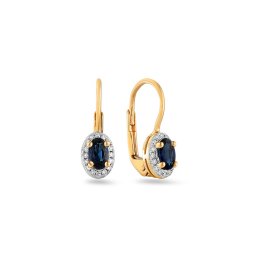 Nadčasové safírové náušnice 0,54 ct s diamanty IZBR185N