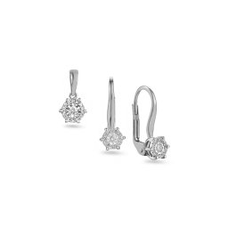 Briliantová souprava z bílého zlata 0,220 ct IZBR040AS