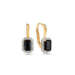 Náušnice s achátem 1,49 ct a brilianty Skye IZBR895N