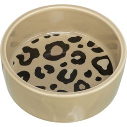 Keramická miska Leo 12 cm/0,3 l Barva: béžová s leopardím STŘEDEM