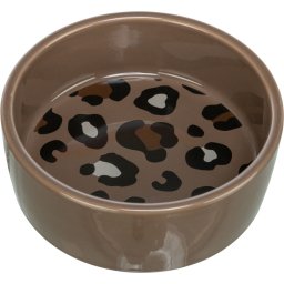 Keramická miska Leo 12 cm/0,3 l Barva: hnědá s leopardím STŘEDEM