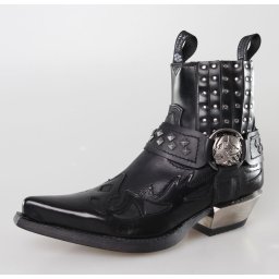 boty NEW ROCK - ARTIC NEGRO, ITALI NEGRO, WEST NEGRO-ACERO TACON ACERO - M.7950-S9