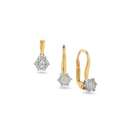 Briliantová souprava z kombinovaného zlata 0,230 ct IZBR040S