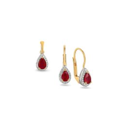 Briliantová souprava s rubíny 0.180 ct IZBR100RS