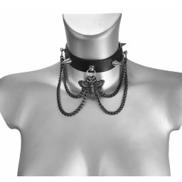 obojek DEATH'S HEAD SPIKE CHOKER - LSF9 50