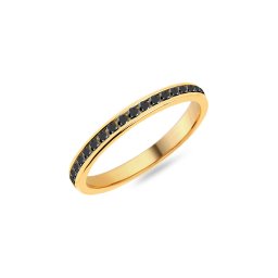 Dámský snubní prsten s černými diamanty 2,3 mm IZKR011-F-B