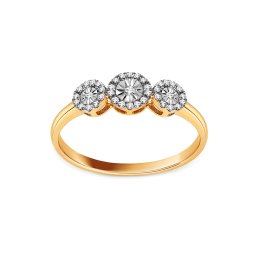 Jedinečný diamantový prsten Georgia, žluté zlato 14K IZBR1506