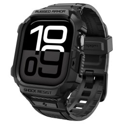 Pouzdro s řemínkem Spigen Rugged Armor Pro V2 Apple Watch 10/11 42mm - Černá