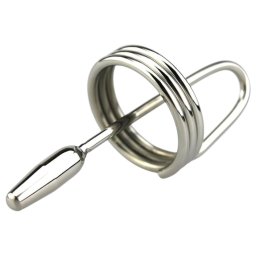 DeepRing - dilatan krouek na penis - kovov - 9 cm - stbrn
