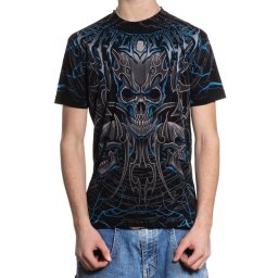 tričko pánské AFFLICTION - STREET SAVAGE - BLACK - A27308-BK