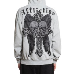 mikina pánská AFFLICTION - SEEKER - SILVER LAVA WASH - A28085-SVLV