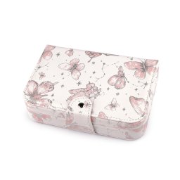 Šperkovnice motýl 14x20x5 cm, barva 2 pudrová