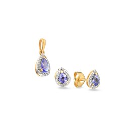 Souprava s tanzanitem 0,55 ct a brilianty Mayte IZBR583S