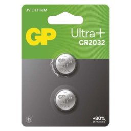 Lithiová knoflíková baterie GP Ultra plus CR2032, 2 ks