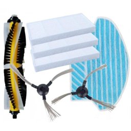 7ks Hlavní kartáč, kartáčky, HEPA filtry a mop pro SENCOR SRV 4000GD, SRV 4000GD EUE3 sada