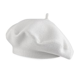 Dámský pletený baret, barva 11 bílá mléčná