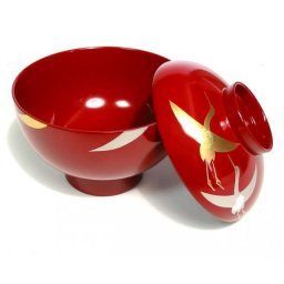 Japonská miska Tsuru Aka - Urushi lak