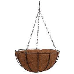 Strend Pro Závěsný květináč 25x25x12 cm LC-CocoH-22, s řetízkem a háčkem 221839