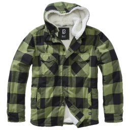 Bunda LUMBER s kožíškem a kapucí ZELENO/ČERNÁ vel. XL