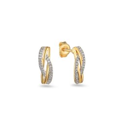 Elegantní napichovací náušnice s brilianty, 14K IZBR502
