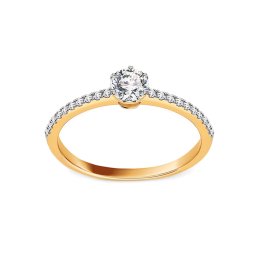 Zásnubní prsten s lab-grown diamanty Kaiya, žluté zlato 14K IZLG1497