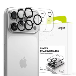 Ringke Camera Full Cover 2-Pack tvrzené sklo pro objektivy iPhone 17 Pro Max černé
