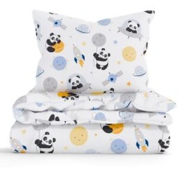 MKLuzkoviny.cz Bavlněné povlečení Renforcé do postýlky - Vesmírná panda