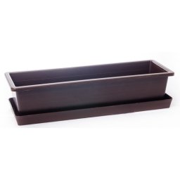AbLine Plastový truhlík 40x12,5x11 cm, tmavě hnědý 10343BS