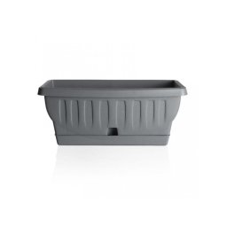 AbLine Plastový truhlík s podložkou 31x15x13 cm Natura, šedý 23851BM1