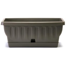 AbLine Plastový truhlík s podložkou 31x15x13 cm Natura, hnědošedý 23851BM5