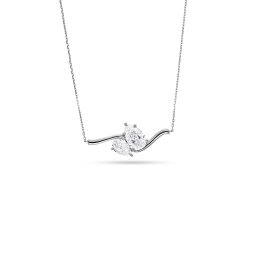 Náhrdelník Toi et Moi s Pear lab-grown diamanty, bílé zlato 14K IZLG1517ANA