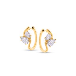 Náušnice Toi et Moi s Pear lab-grown diamanty, žluté zlato 14K IZLG1517N
