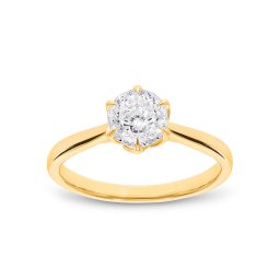 Zásnubní prsten Jayde s lab-grown diamantem, žluté zlato 14K IZLG1518