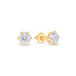 Náušnice Jayde s lab-grown diamantem, žluté zlato 14K IZLG1518N