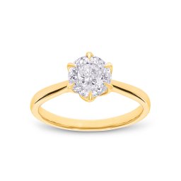 Zásnubní prsten Lilith s lab-grown diamantem, žluté zlato 14K IZLG1519