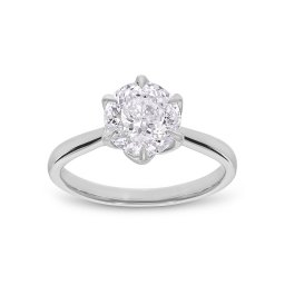 Zásnubní prsten Malíh s lab-grown diamantem, bílé zlato 14K IZLG1520A