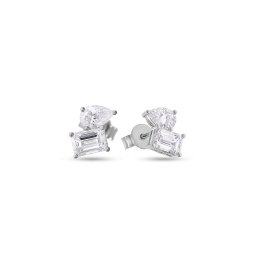 Náušnice Toi et Moi s lab-grown diamanty, bílé zlato 14K IZLG1521A