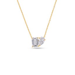 Náhrdelník Toi et Moi s lab-grown diamanty, žluté zlato 14K IZLG1522
