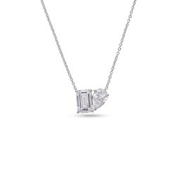 Náhrdelník Toi et Moi s lab-grown diamanty, bílé zlato 14K IZLG1522A