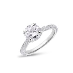 Okouzlující zásnubní prsten s lab-grown diamanty, bílé zlato 14K IZLG1528