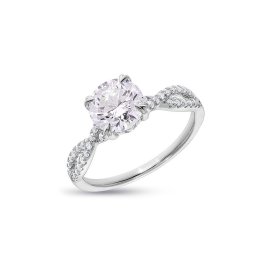 Jedinečný prsten s lab-grown diamanty, bílé zlato 14K IZLG1529