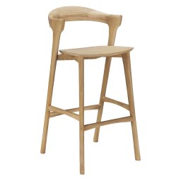 Ethnicraft designové barové židle Bok Bar Stool (výška sedáku 77 cm)