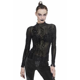 tričko dámské s dlouhým rukávem DEVIL FASHION - TT172
