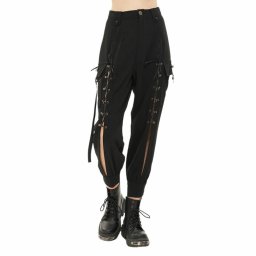 kalhoty dámské DEVIL FASHION - Tied hollow out Women's overalls - PT181