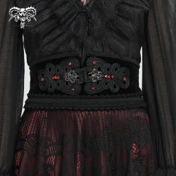 korzet (pás) DEVIL FASHION - belt with guipure - AS127