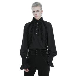 košile pánská DEVIL FASHION - Black Chiffon - SHT10401