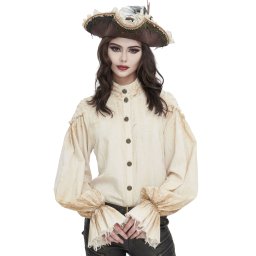košile dámská DEVIL FASHION - Steampunk Distressed - SHT11402