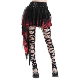 sukně dámská DEVIL FASHION - Black and Red Gothic Punk - SKT210