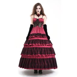 šaty dámské DEVIL FASHION - Red Gothic Sexy Retro - SKT22402