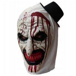 Klaun COSPLAY TERRIFIER - Latexová (silikonová) halloween maska na obličej či hlavu